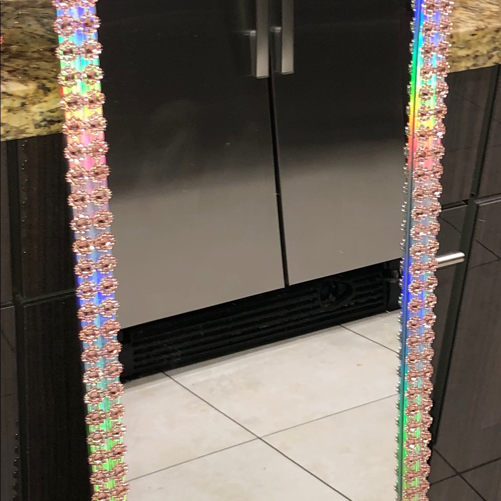 Rose Gold and Kaleidoscope Frame Mirror